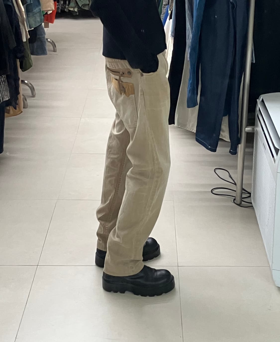 에드윈 웨스턴 포켓 디테일 베이지 데님 팬츠 34 상품이미지9