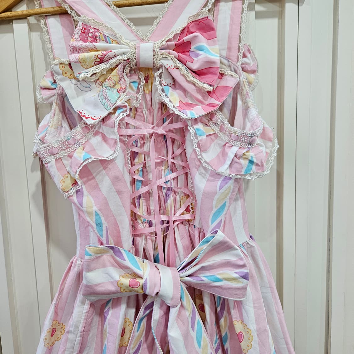 바디라인(BODY LINE) 스위트 파스텔 점퍼스커트 상품이미지6