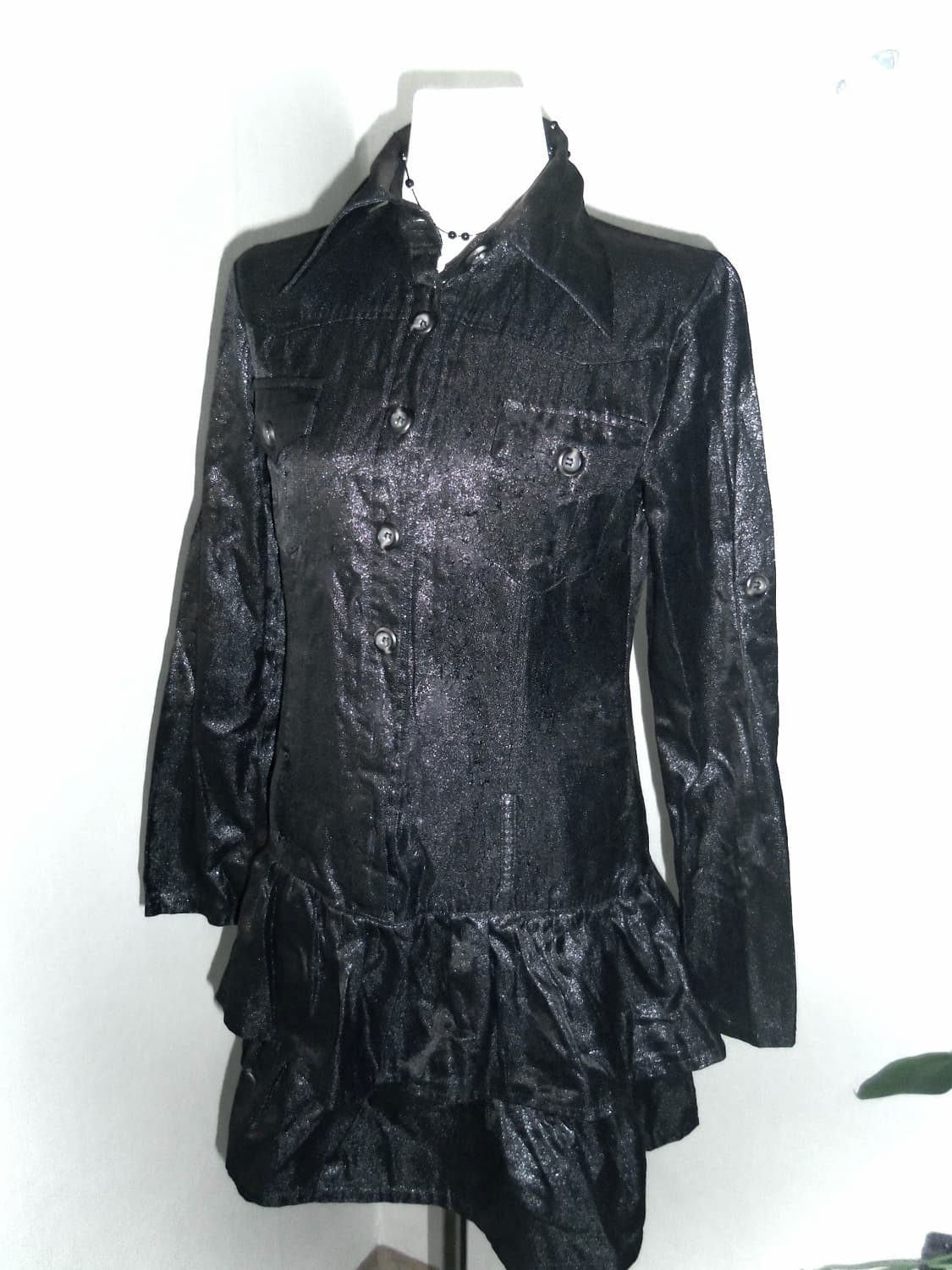 Gothic Shine Layered Shirt Dress 상품이미지1