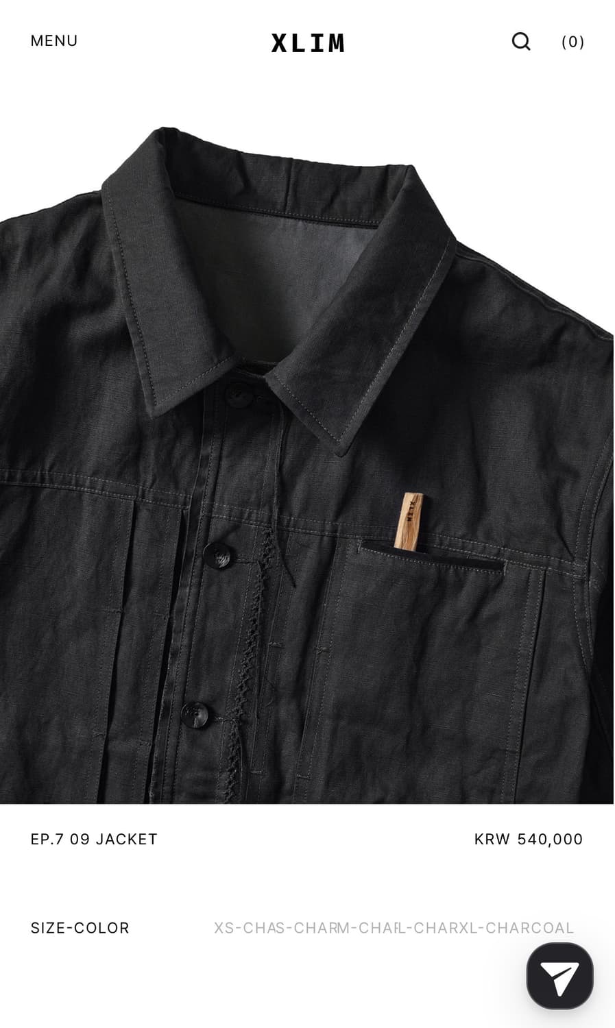 [!!급처!!] 엑슬림 ep.7 09 jacket charcoal 상품이미지4