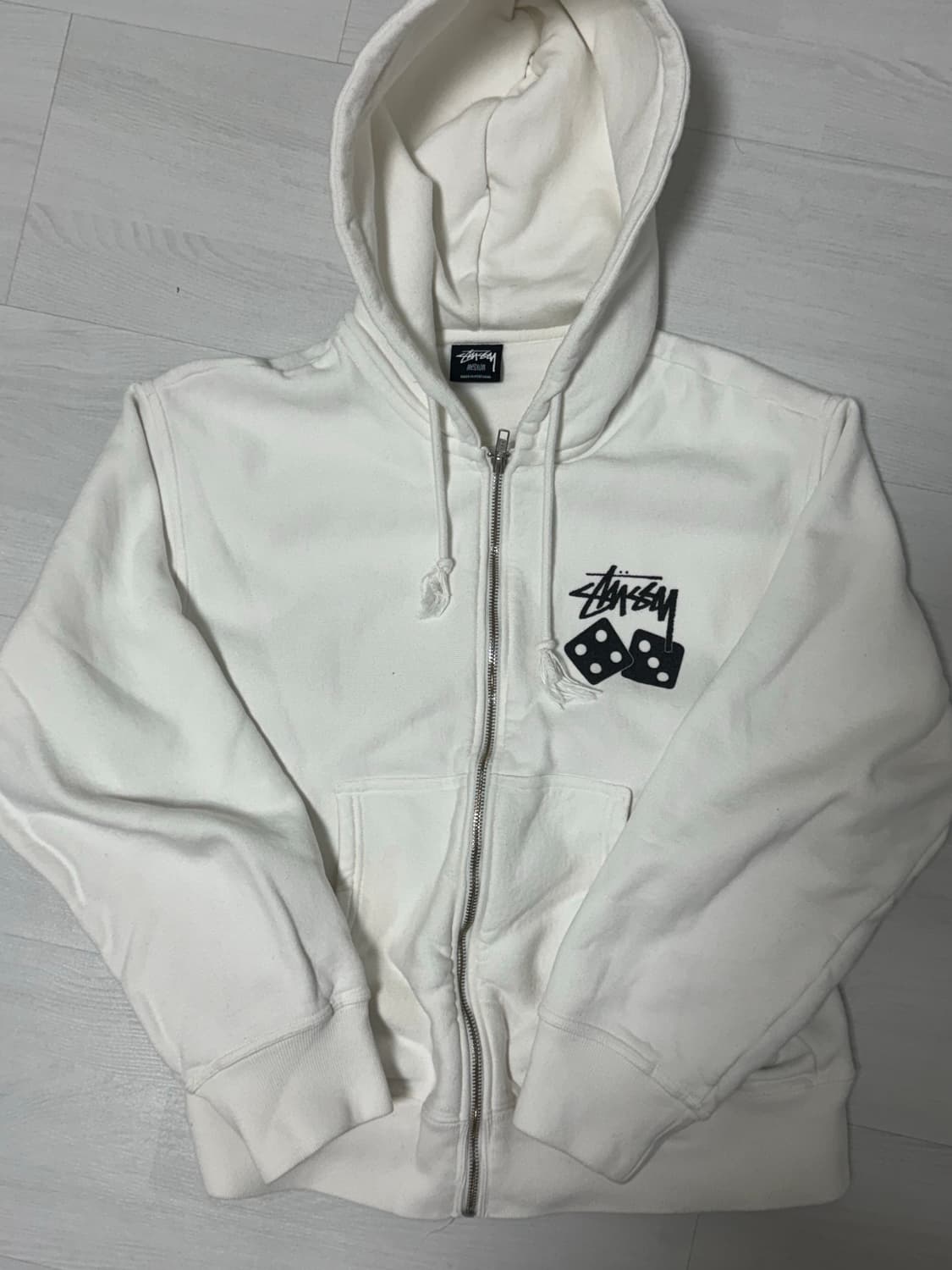 스투시 피그먼트 다이드 다이스 집 후드 내츄럴 (스투시 후드집업) 상품이미지1