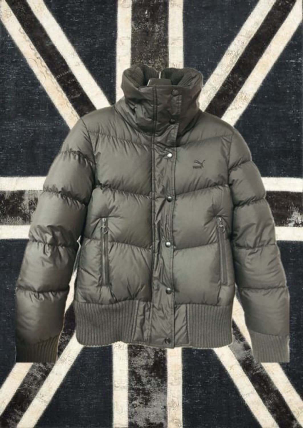 푸마 하이넥 덕다운 패딩 블랙 y2k 락시크 펑크 상품이미지2