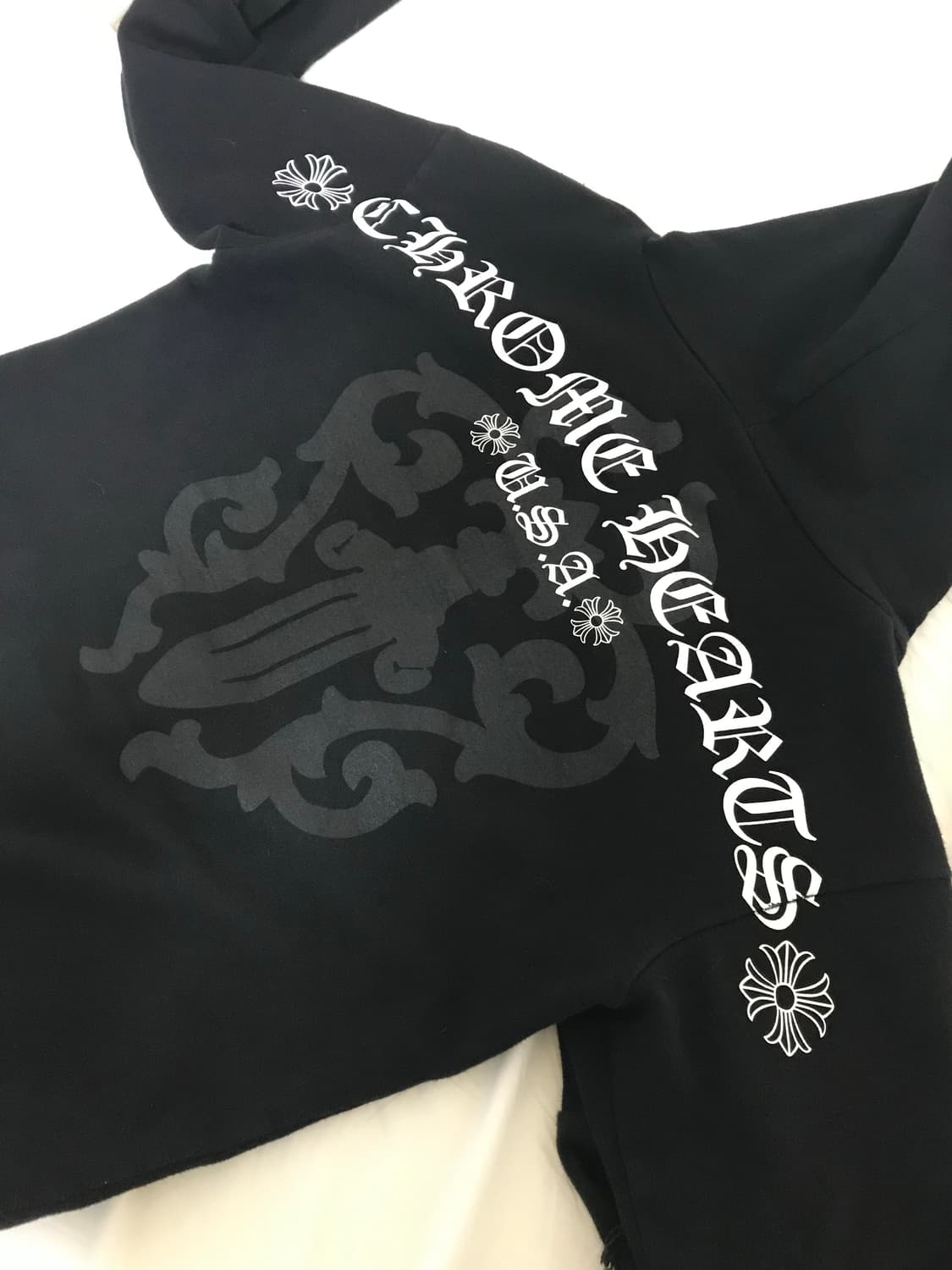 크롬하츠 후드집업 s USA 백 프린팅 후드 블랙 (ch크로스패치) 상품이미지1