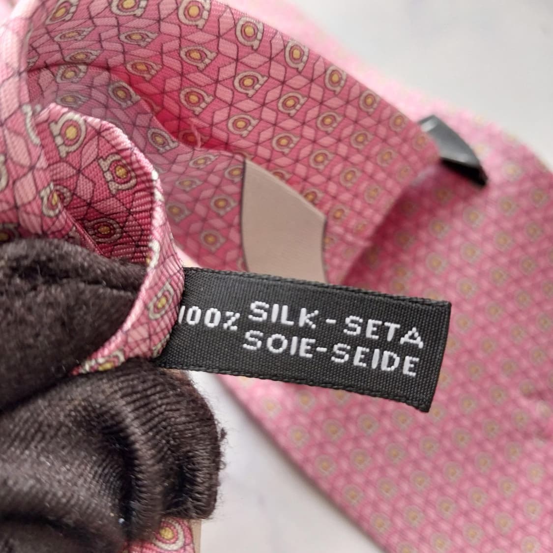 페라가모 실크 간치니 로고 패턴 넥타이 7.9cm A+등급 k2051 상품이미지9