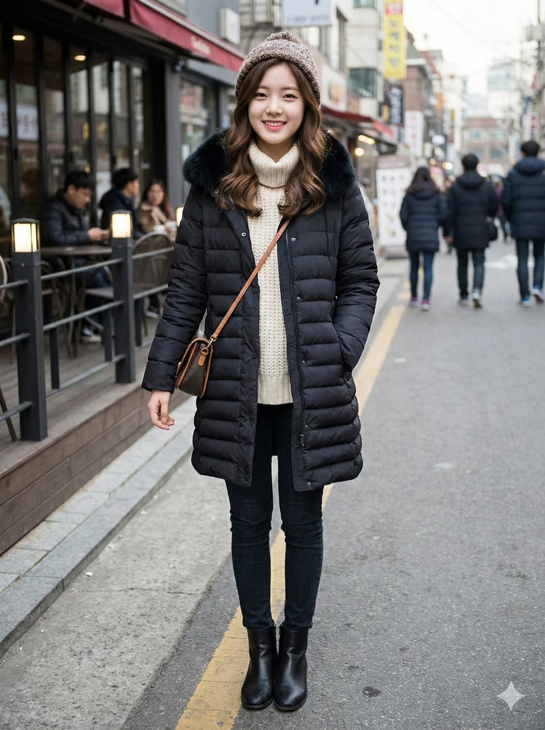 크로커다일. 여자 여우털 다운 패딩_100 상품이미지1