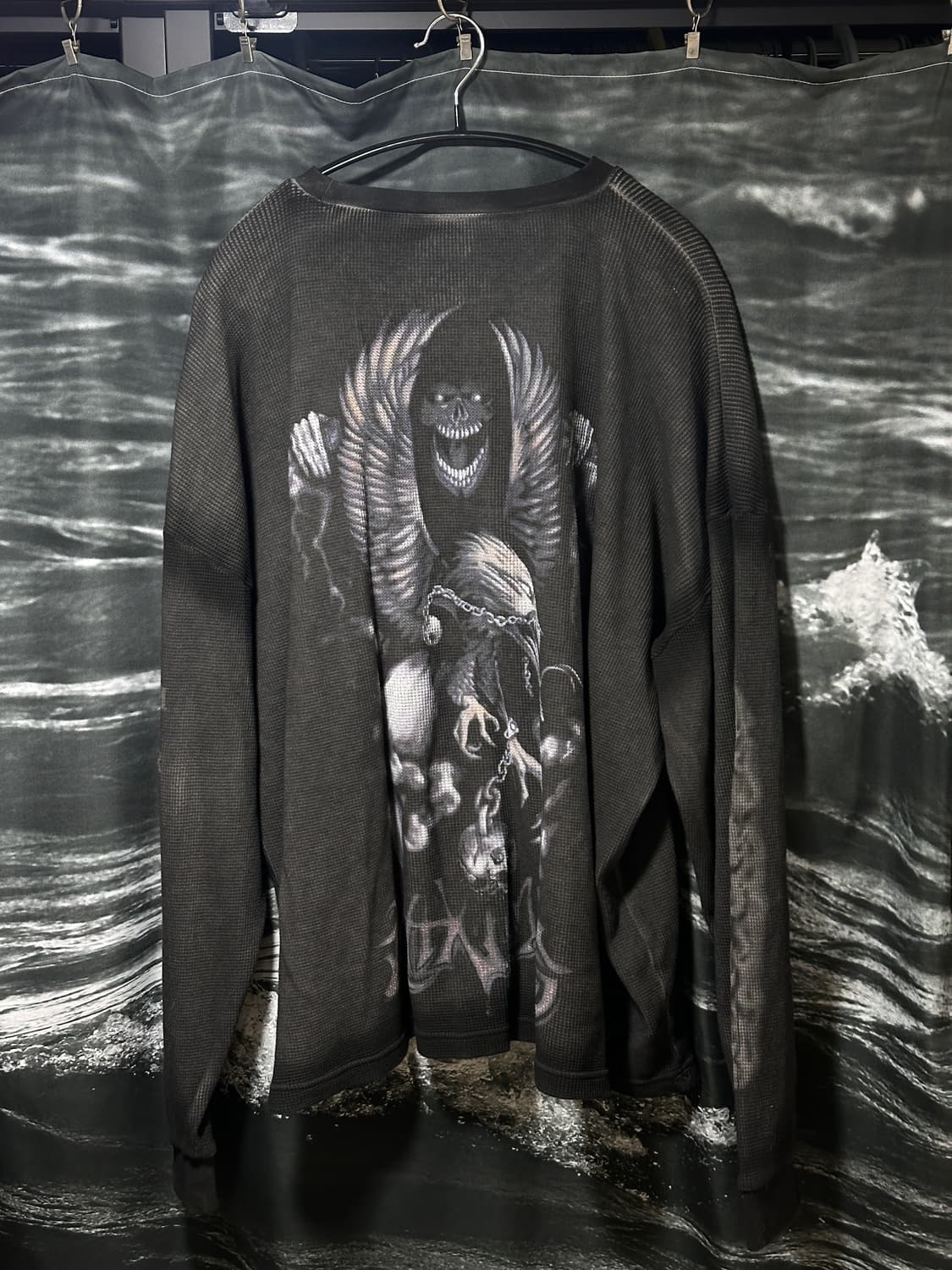 트래비스 스캇 머천 와플 롱 슬리브 L 상품이미지1