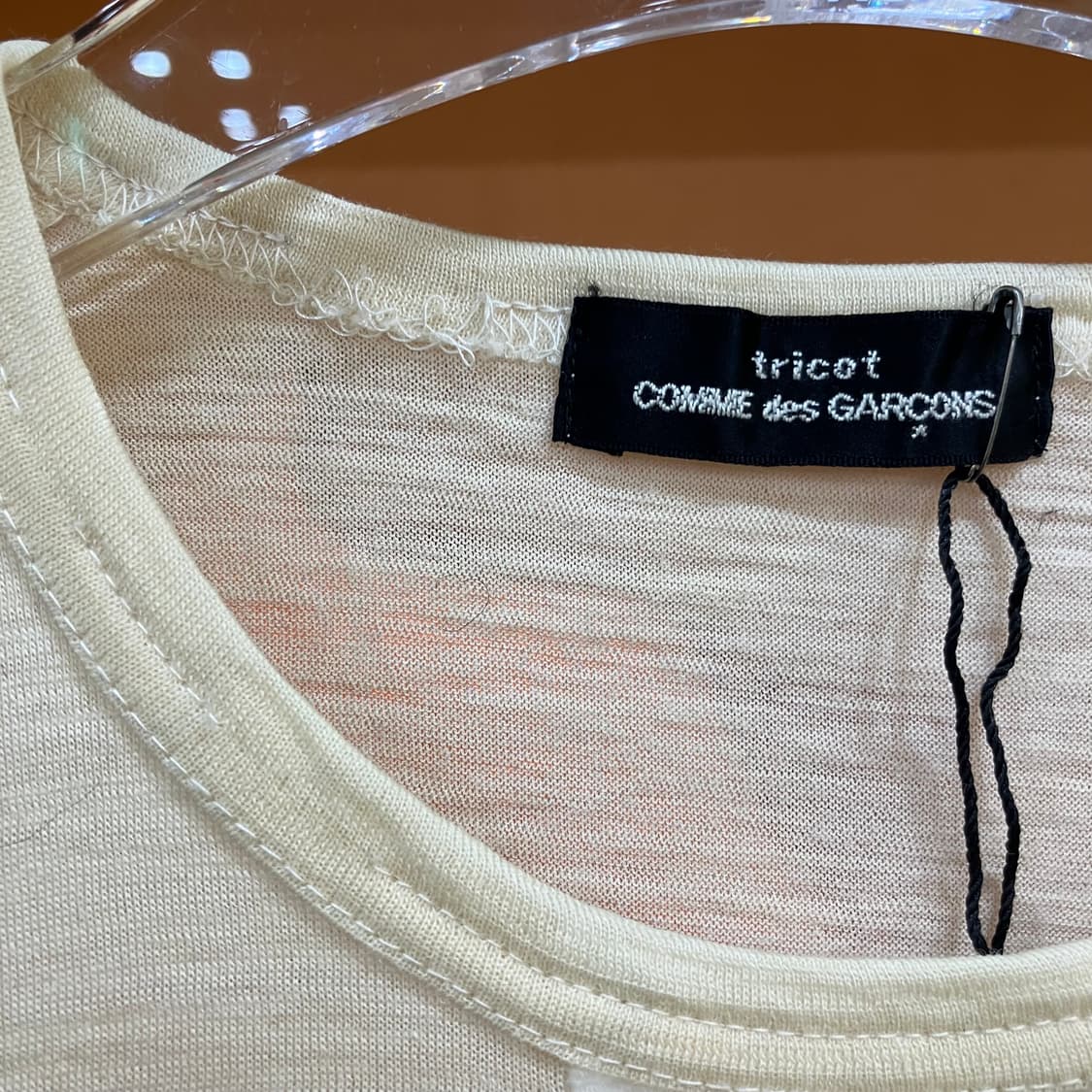 꼼데가르송 트리콧 아이보리 롱슬리브 상품이미지2
