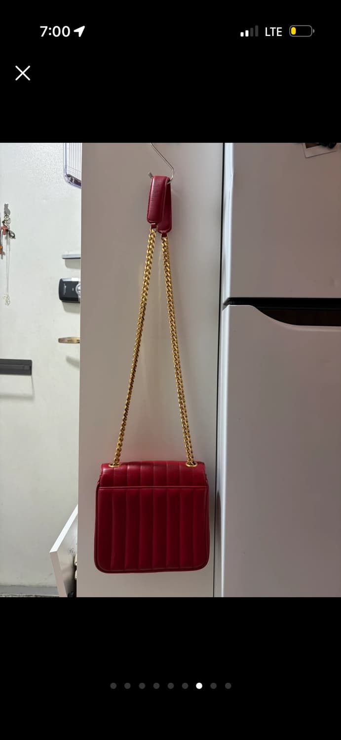 생로랑 레드 금장 체인 비키백 상품이미지6
