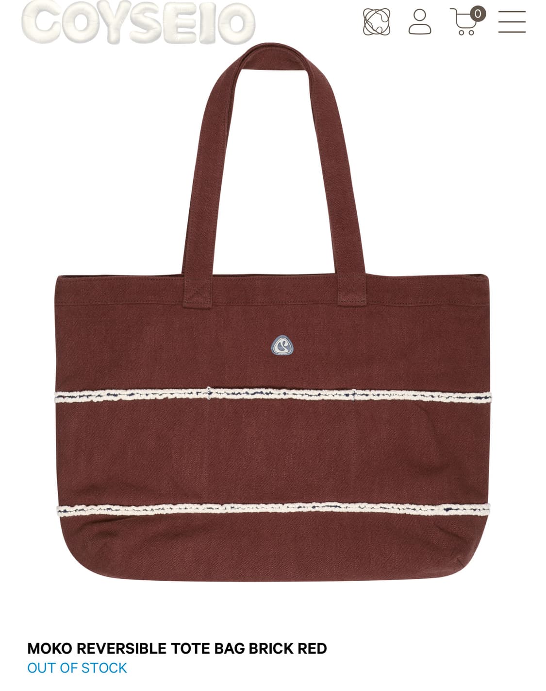 구해요)코이세이오 모코 리버시블 토트백 레드 상품이미지1