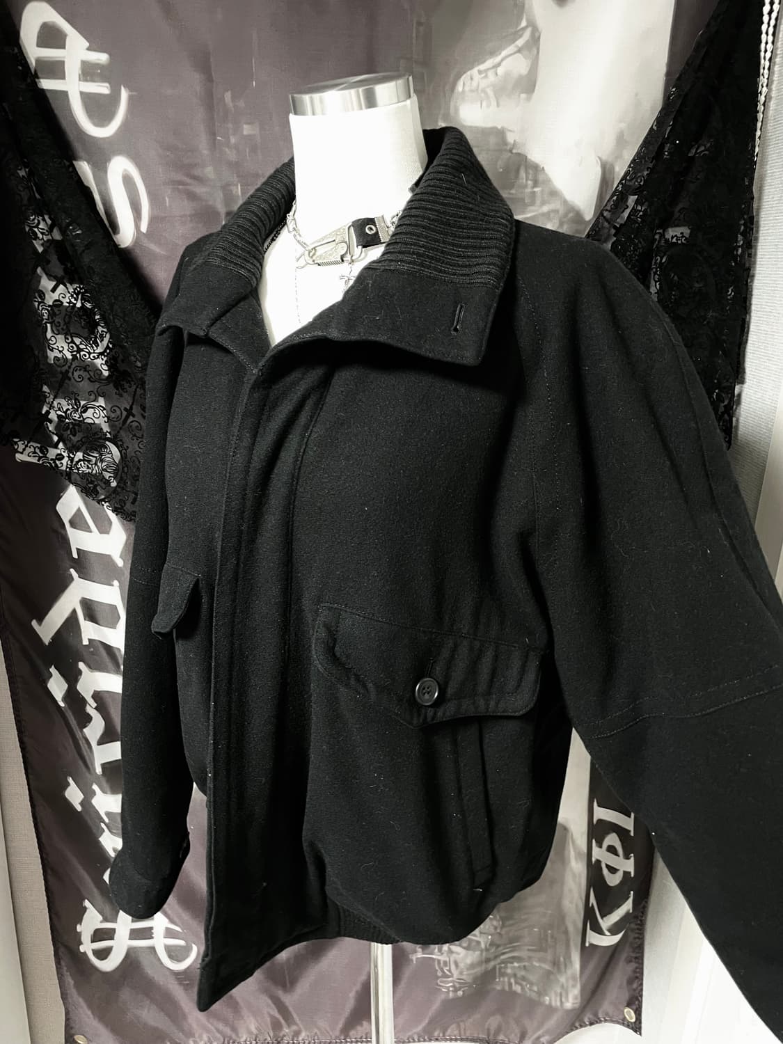 Jpn 울 하이넥 봄버자켓 00s일본빈티지갸루미세키서울코이세이오캐피탈st 상품이미지4