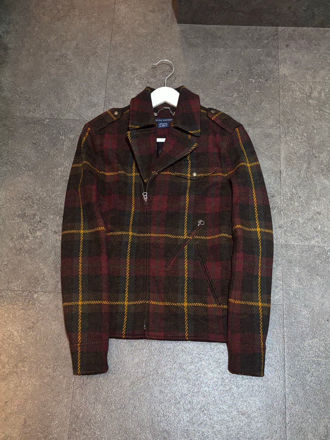 폴로 랄프로렌 여성 빈티지 체크 자켓 울100% S사이즈 상품이미지2