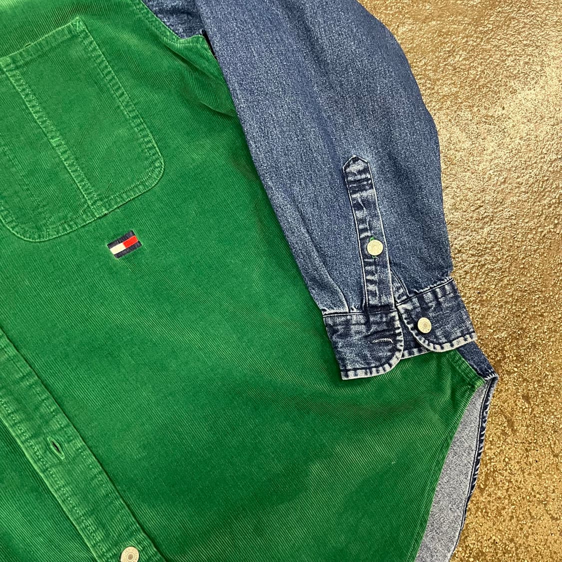 90s 타미진스 코듀로이 데님 셔츠 (105) 상품이미지2