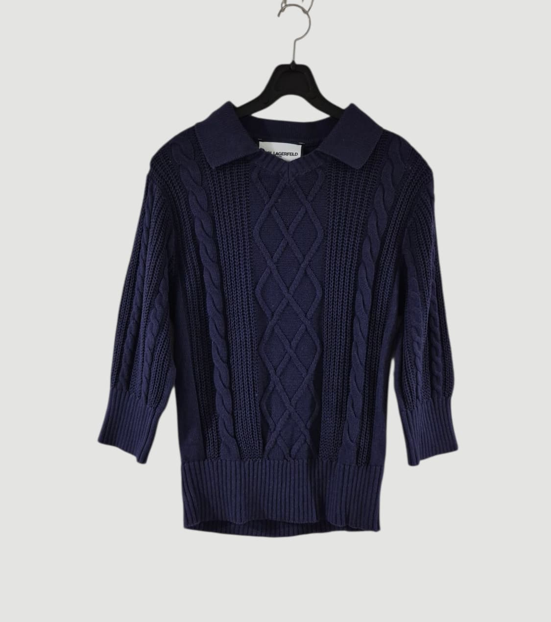 칼라거펠트 여자 반팔 니트 스웨터 상품이미지1