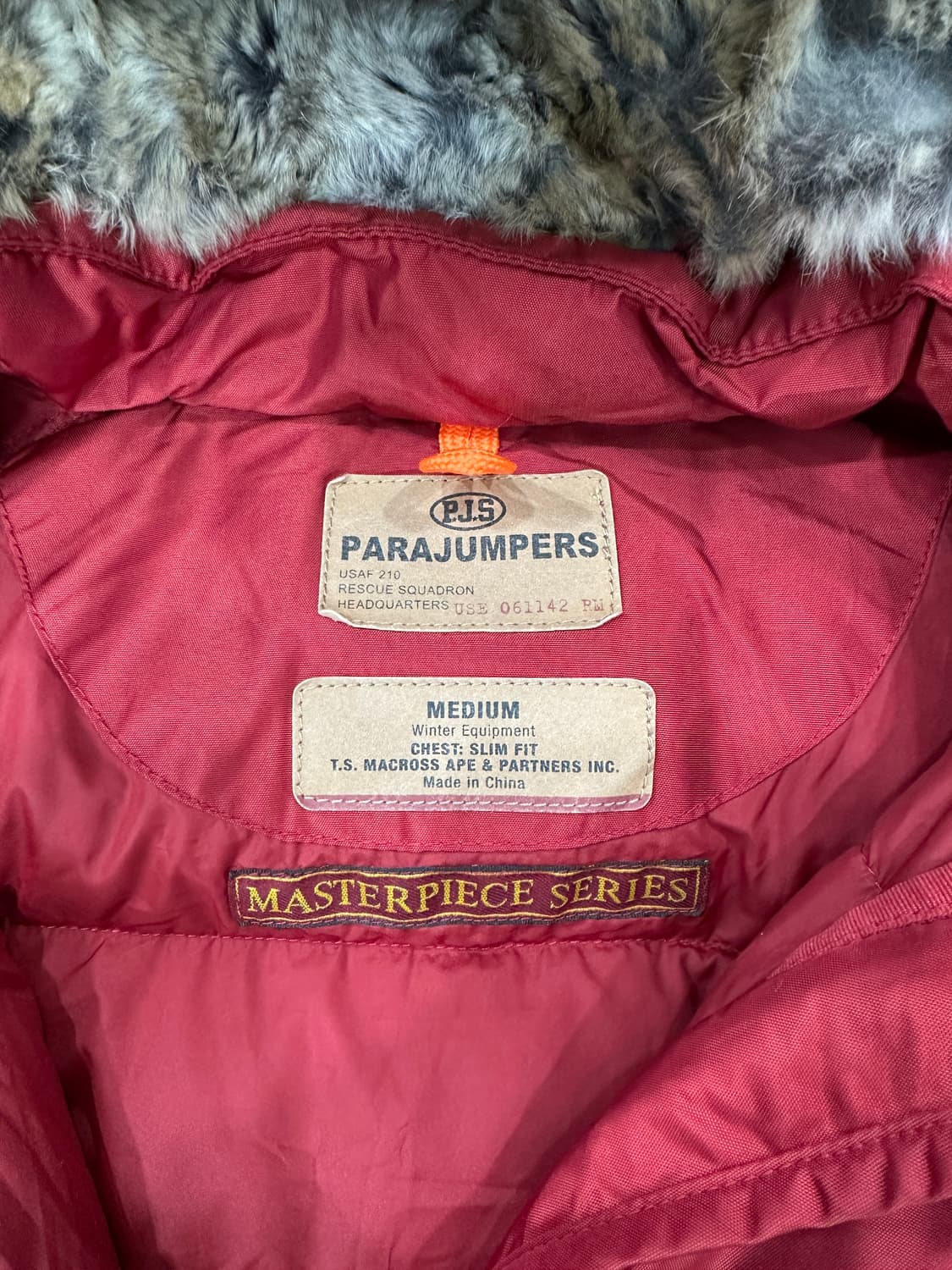 파라점퍼스 퍼 롱 파카 레드 상품이미지4