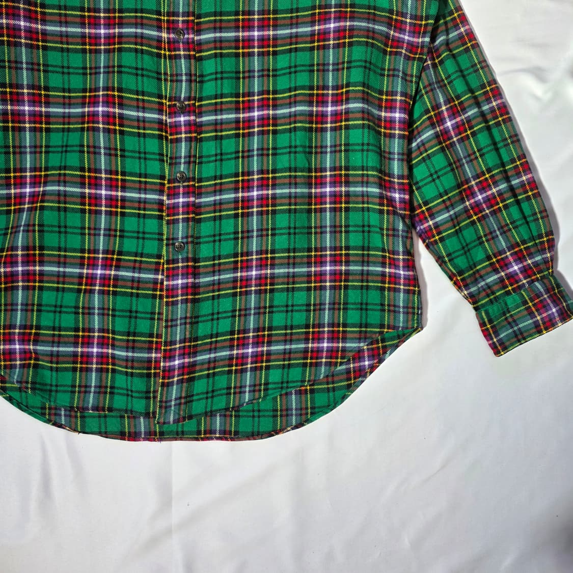 [L]90s 폴로 랄프로렌 타탄체크 클래식핏 셔츠 상품이미지4