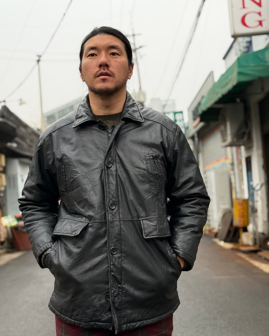 80-90s 언노운 데스티네이션 by Taka-Q 카우하이드 카코트 XL 상품이미지8