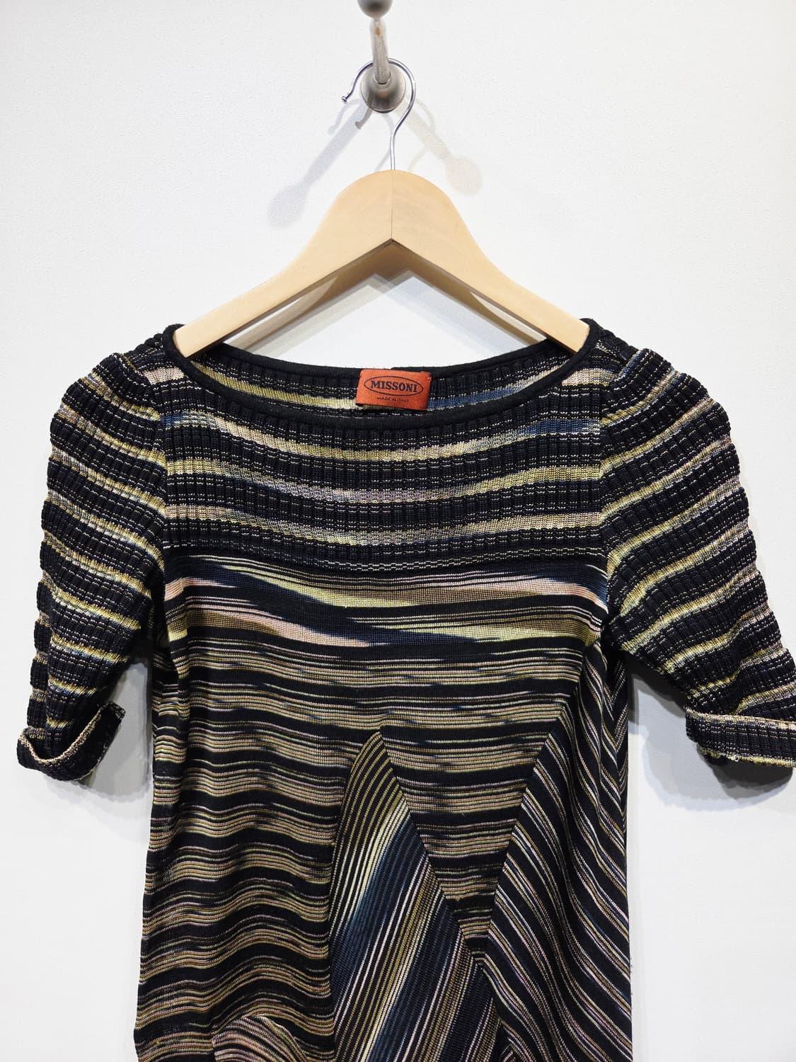 MISSONI 미쏘니 이태리 멀티 스트라이프 니트 원피스 상품이미지3