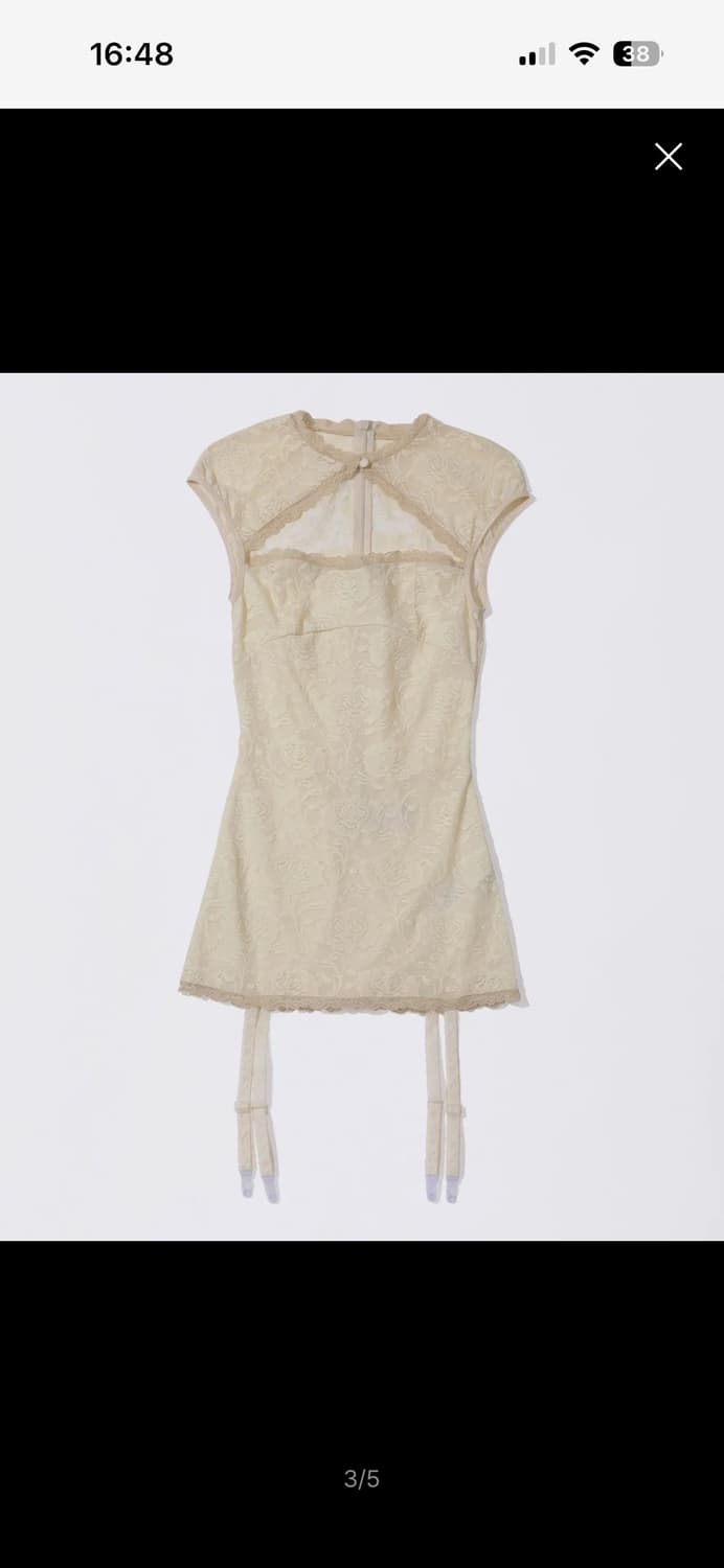 스컬프터 레이스 가터벨트 스트랩 슬립 원피스 구해요 상품이미지1