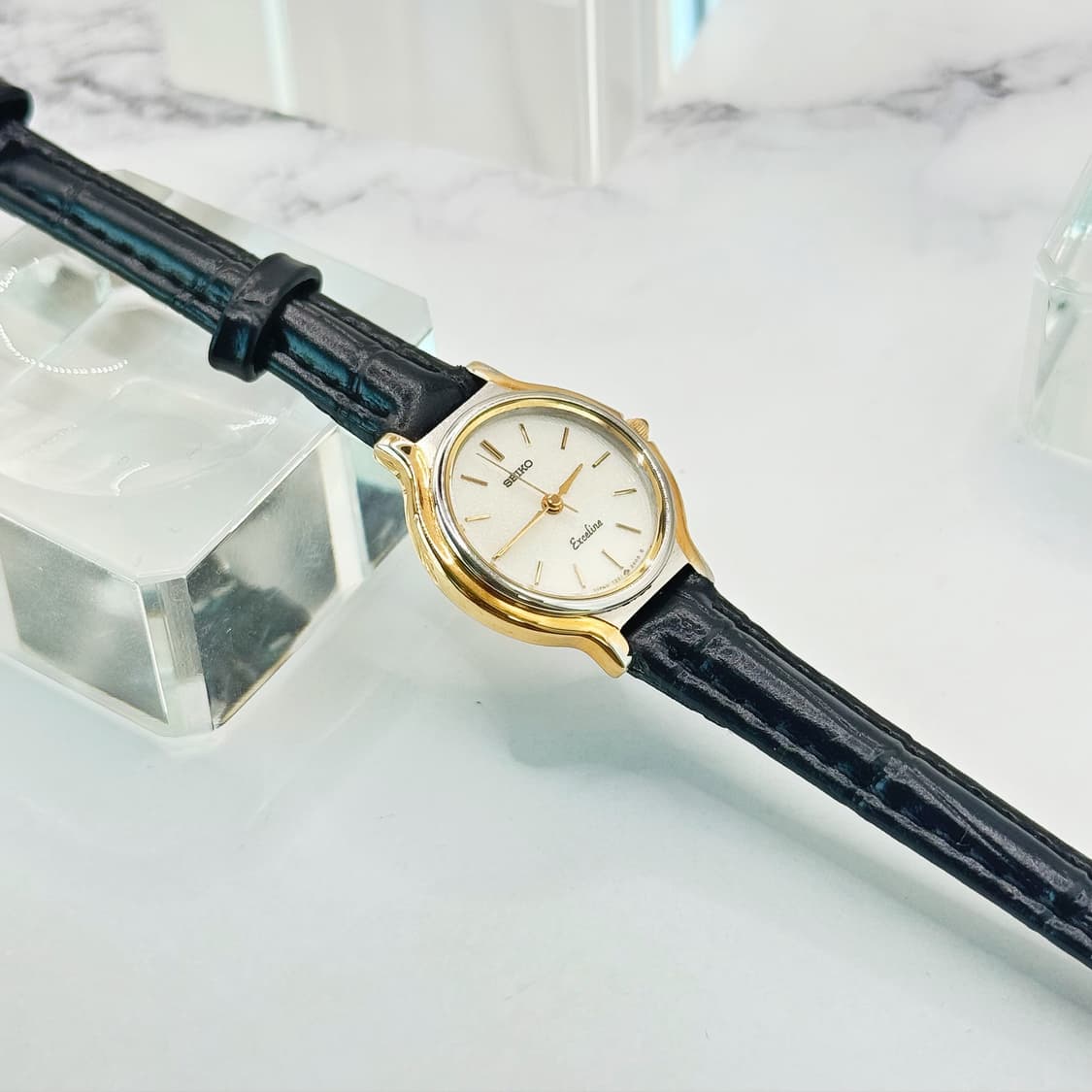 90s00s 빈티지 세이코 엑셀린 투톤 링 베젤 워치 상품이미지3