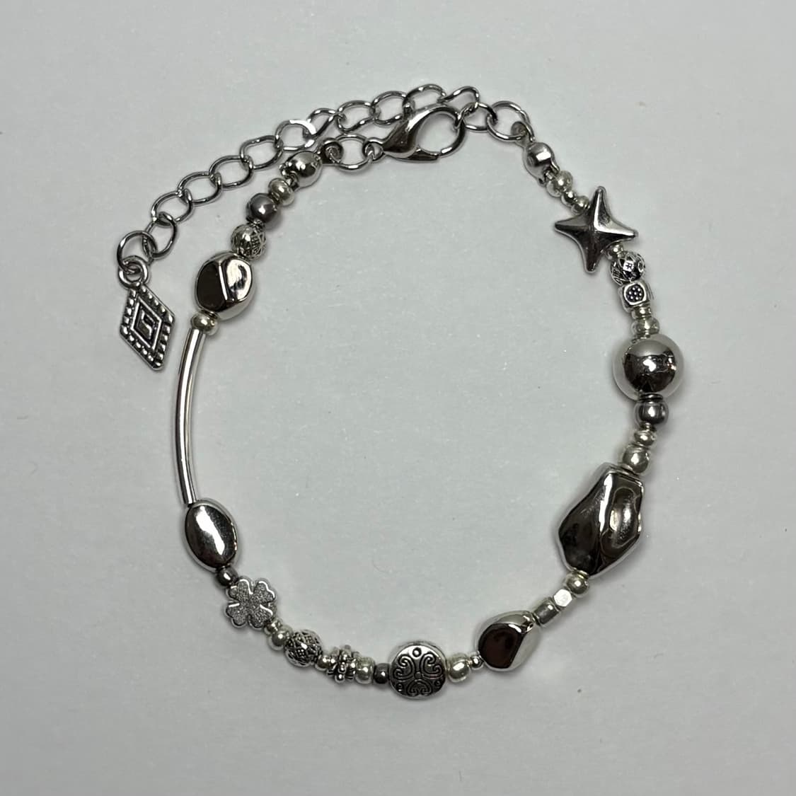 핸드메이드 비즈 팔찌 Silver 031 상품이미지2