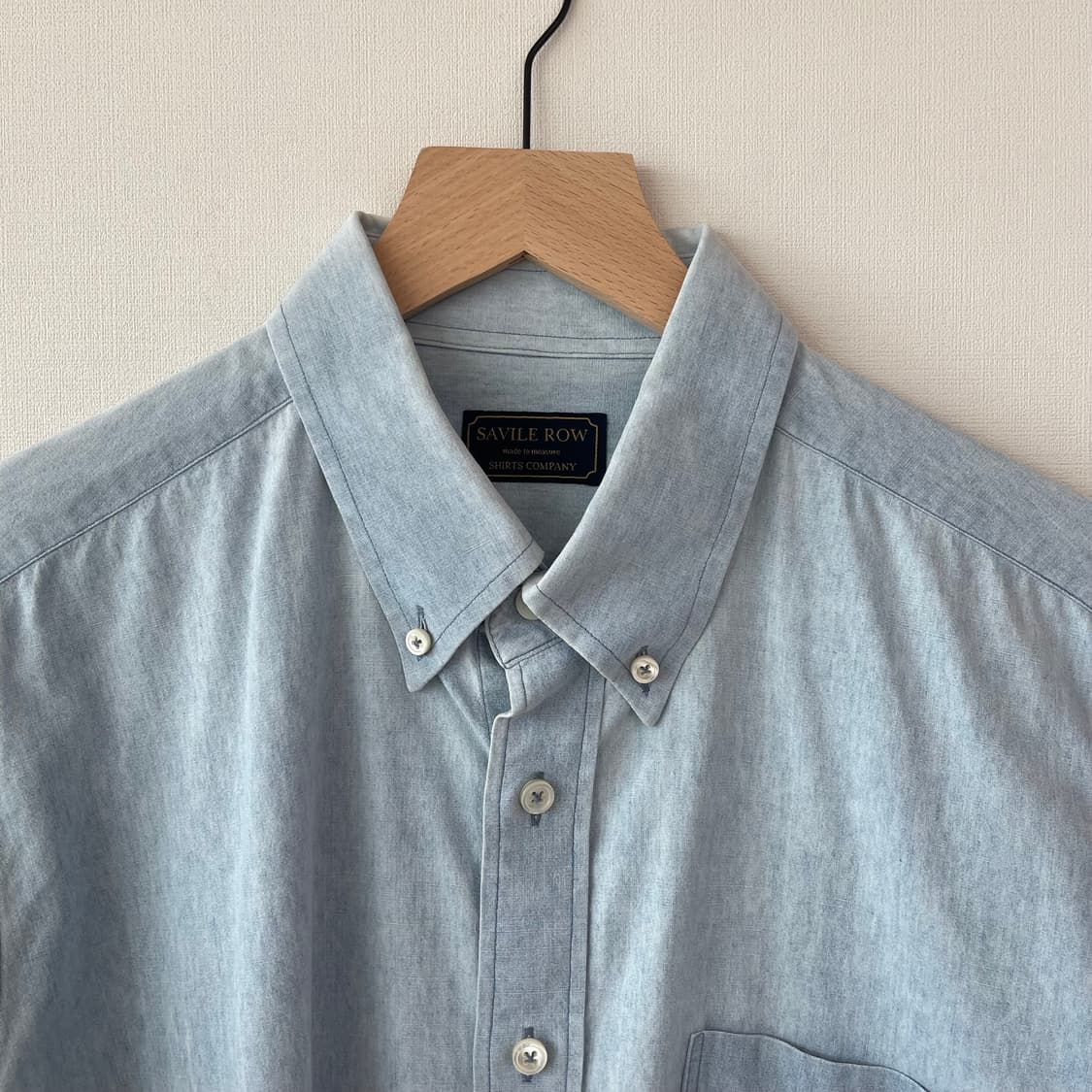 새빌로우 맞춤셔츠 워싱 데님 105~110 상품이미지9