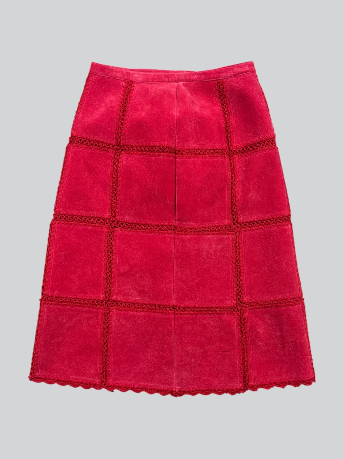  vintage 레드컬러 미디스커트  상품이미지1