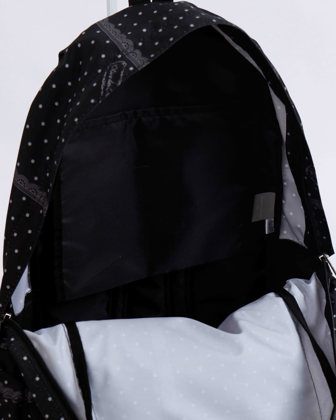 [OLIVE des OLIVE] 블랙 컬러 도트 레이스 패턴 백팩 상품이미지9