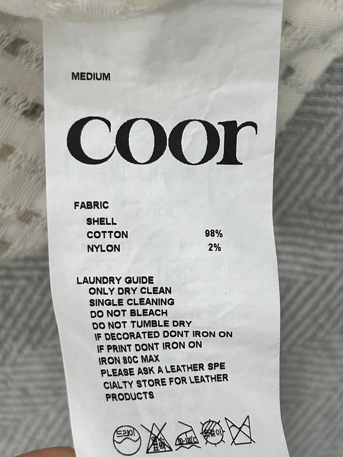Coor 쿠어 매쉬 그리드 오픈 칼라 셔츠 아이보리 상품이미지8