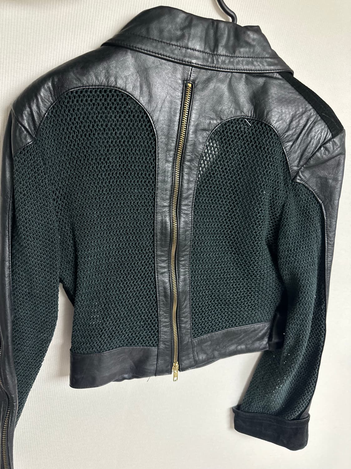 빈티지 피조물 크롭 라이더 스웨이더 레더 자켓 상품이미지2