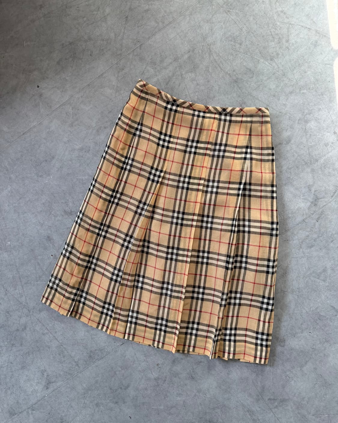 Burberry 버버리 블루라벨 노바체크 린넨 플리츠 스커트 상품이미지4