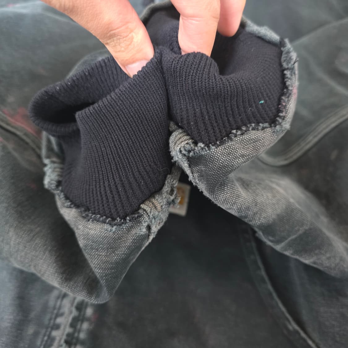 [OS] 빈티지 칼하트 J130 BKL 트래쉬드 워크 자켓 빅사이즈 상품이미지4