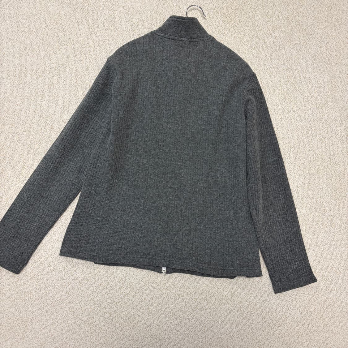 꾸레쥬 그레이 집업 니트 가디건 상품이미지5