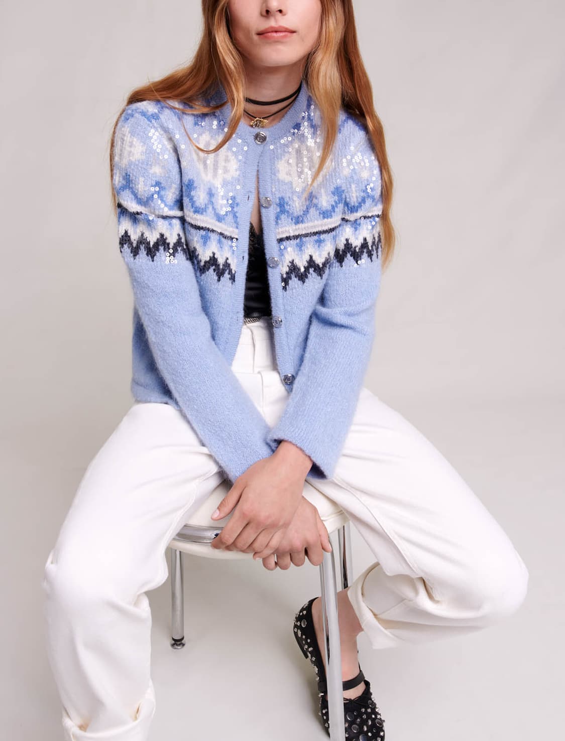 마쥬 클로버 시퀸 가디건(택있 새제품) 상품이미지3