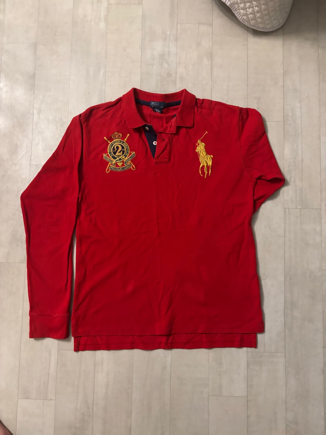 폴로 랄프로렌 카라 긴팔 티셔츠 M-L 상품이미지1