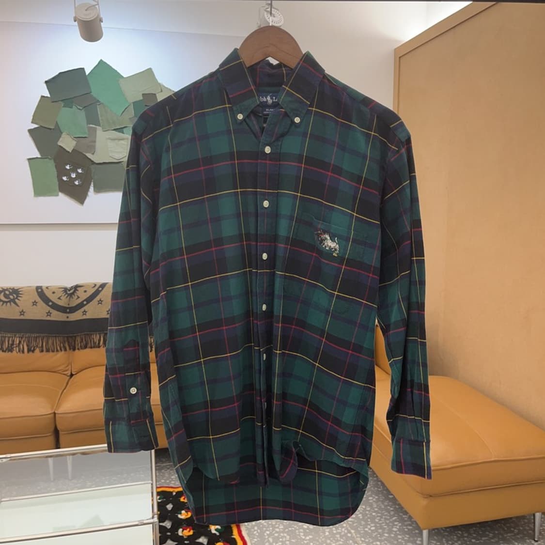 폴로 랄프로렌 블레이크 타탄체크 도그 패치 셔츠 90 C06503 상품이미지3