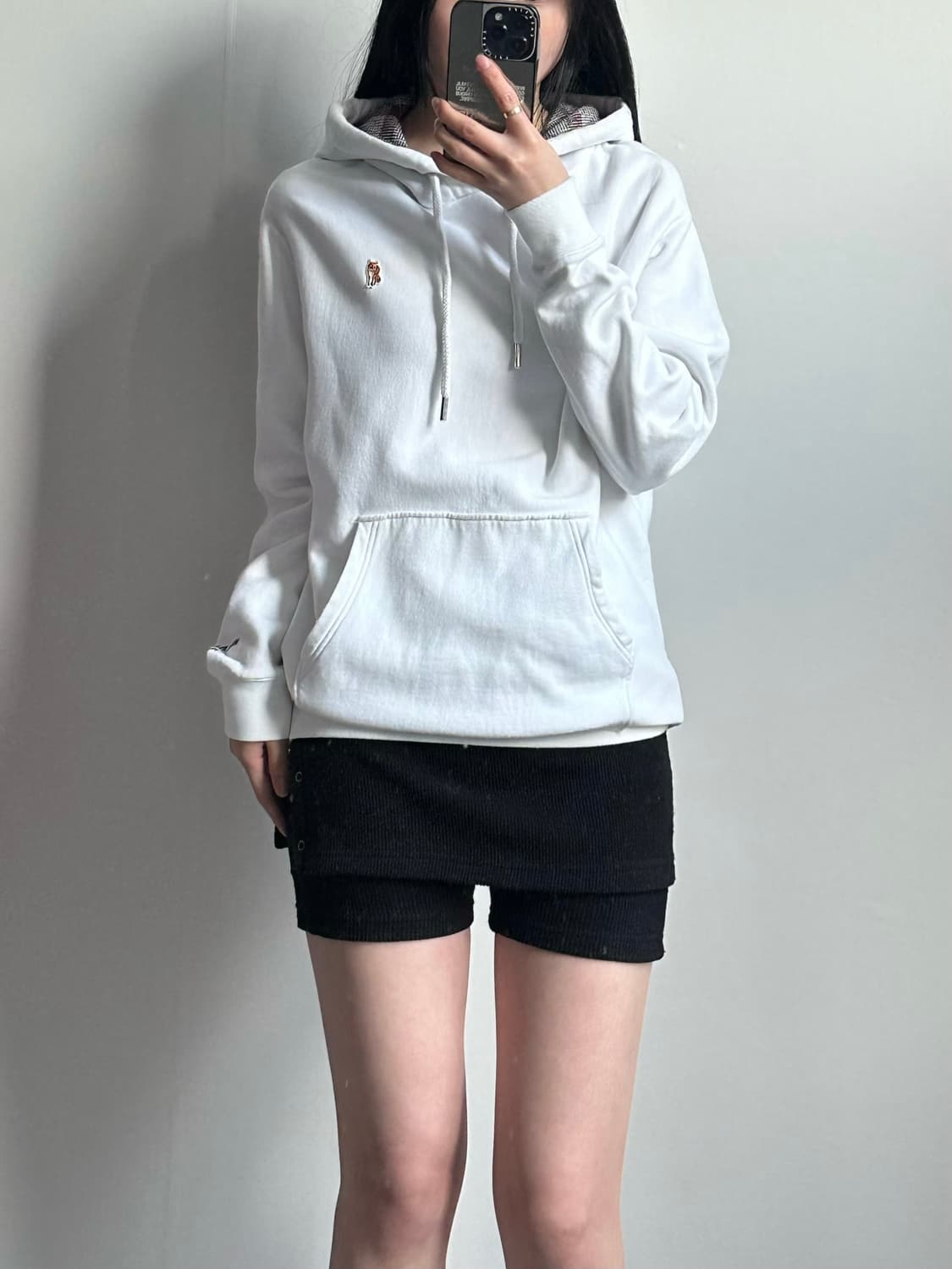 메종키츠네 칠렉스 폭스패치 화이트 후드티 상품이미지1