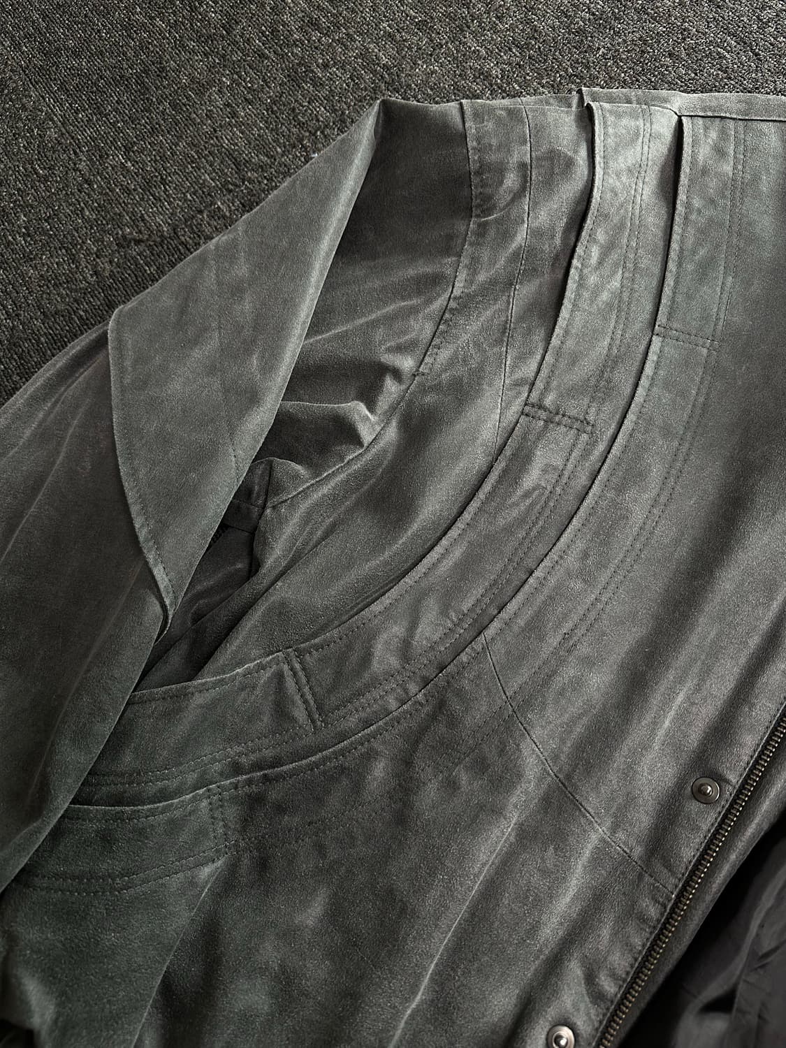 COOR 스탠드업 칼라 워시드 포인티드 점퍼 (워시드블랙) L 상품이미지4