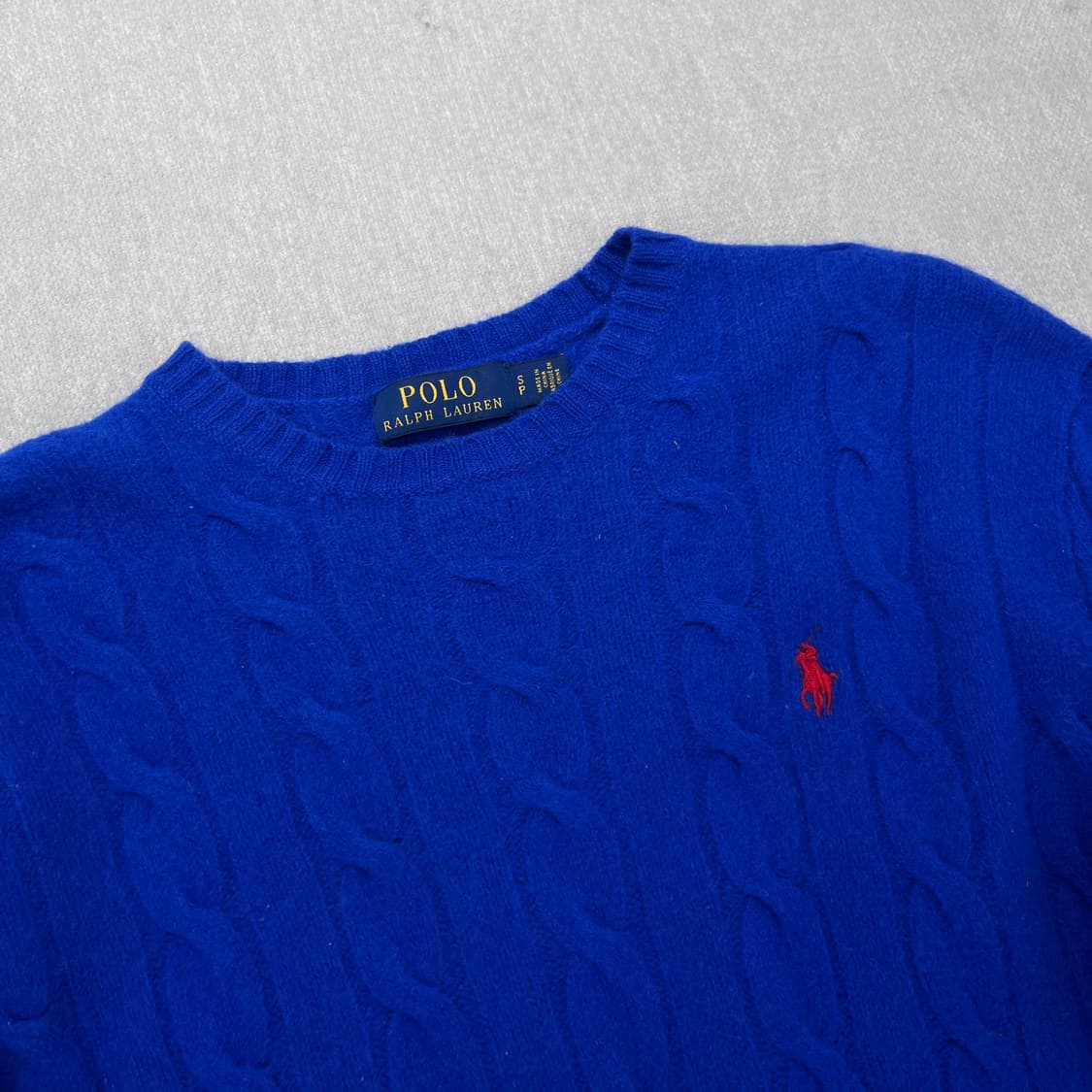 95 폴로 랄프로렌 램스울 꽈베기 블루 니트 상품이미지2