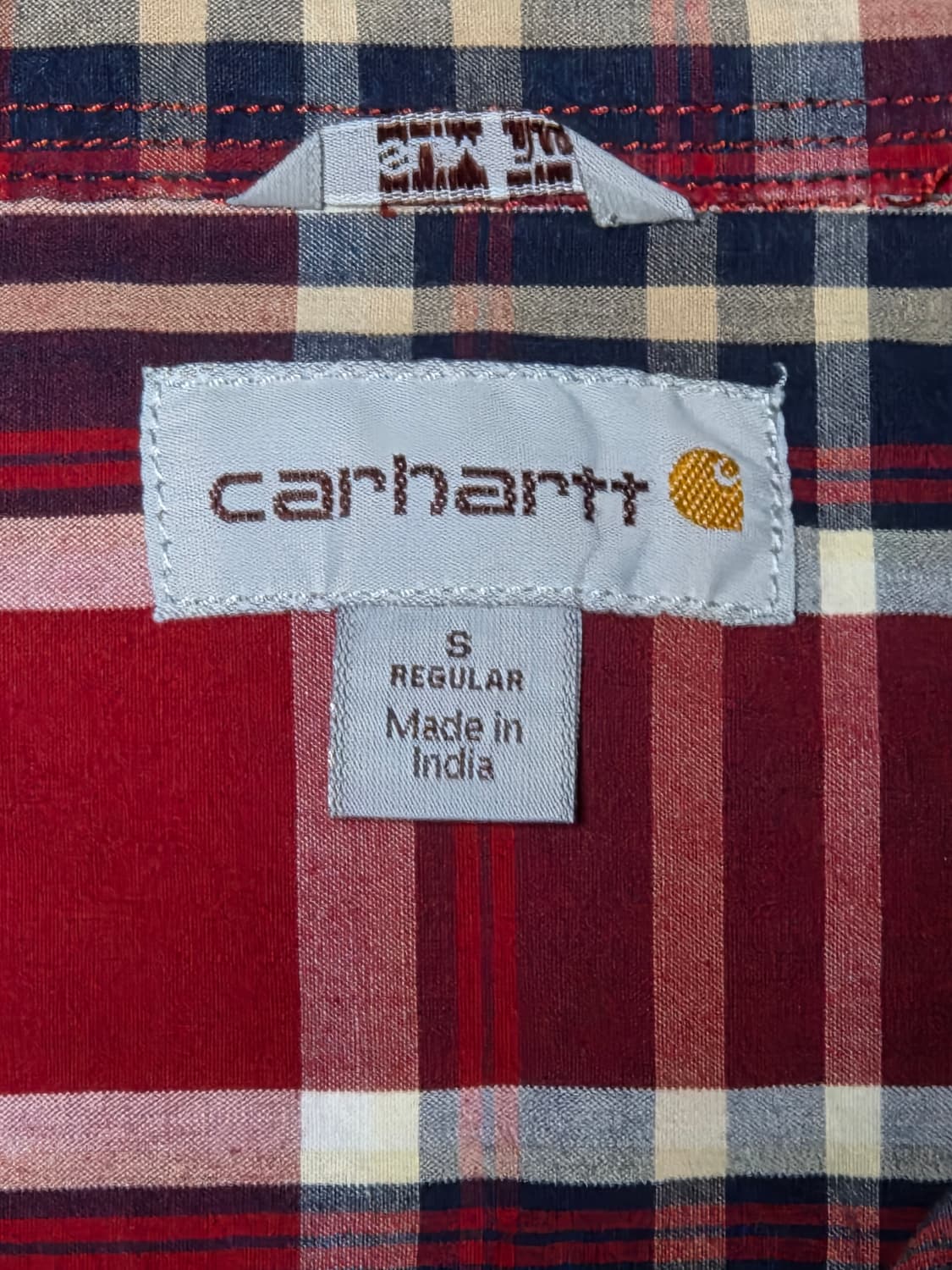 칼하트 빈티지 슬림핏 체크반팔셔츠 상품이미지3