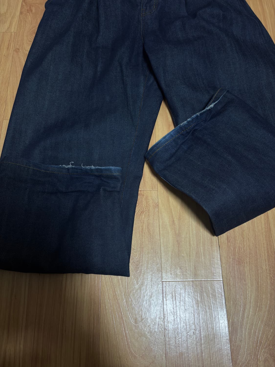 비슬로우 투턱 와이드 데님 30 인디고 상품이미지2