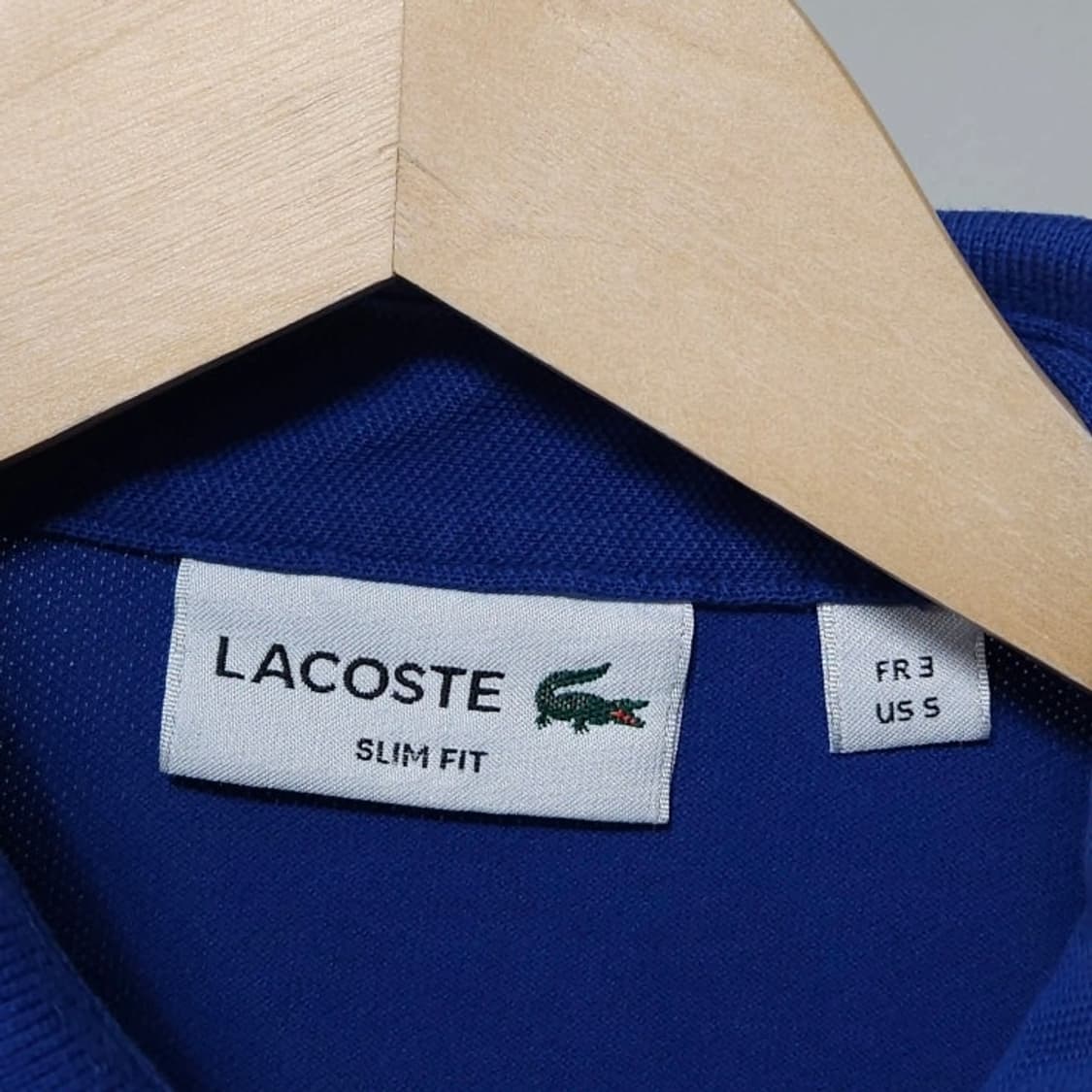 95)Lacoste 라코스테 슬림핏 긴팔 카라티 블루 여름제외 상품이미지4