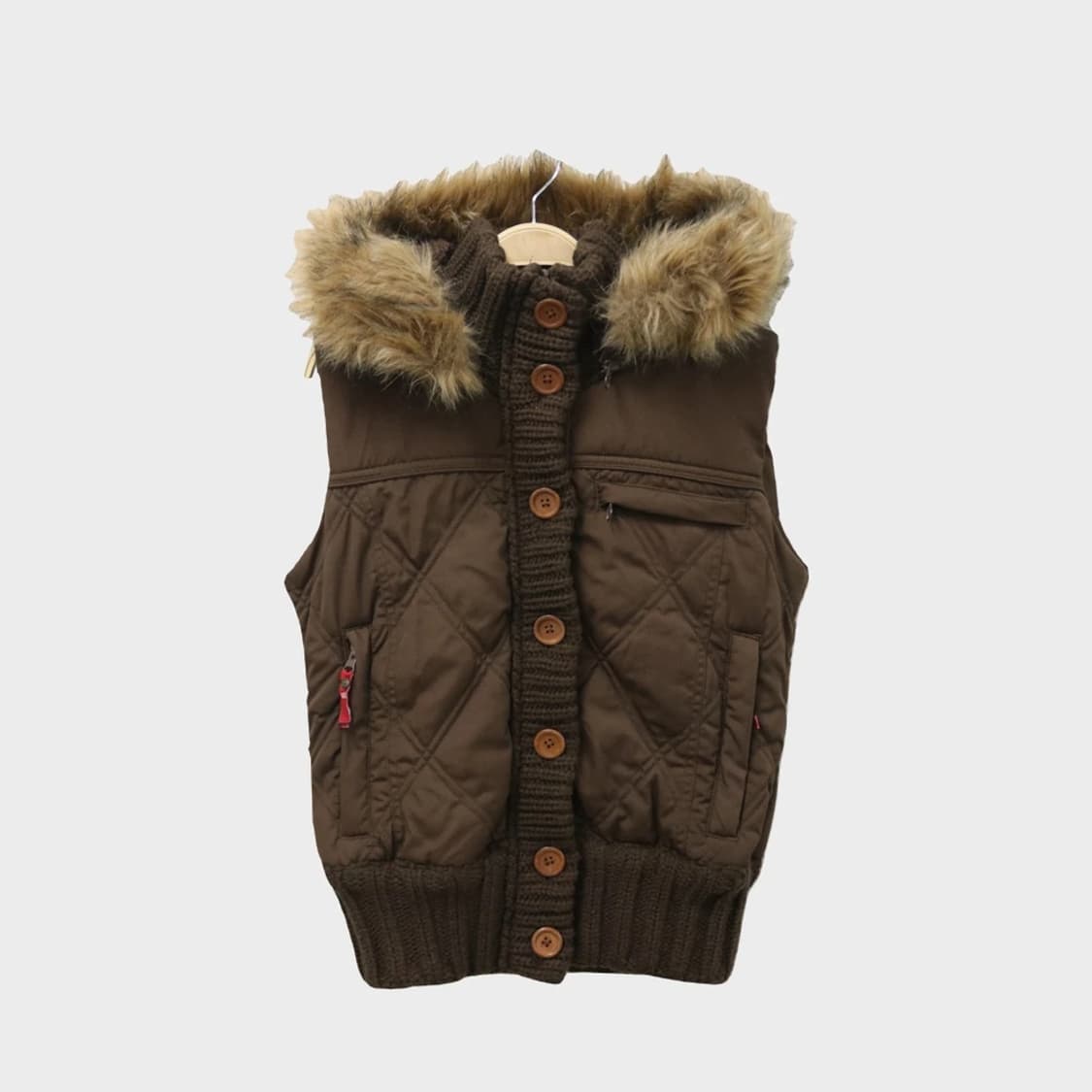 RAPUA 브라운 패딩 베스트 61187 상품이미지1