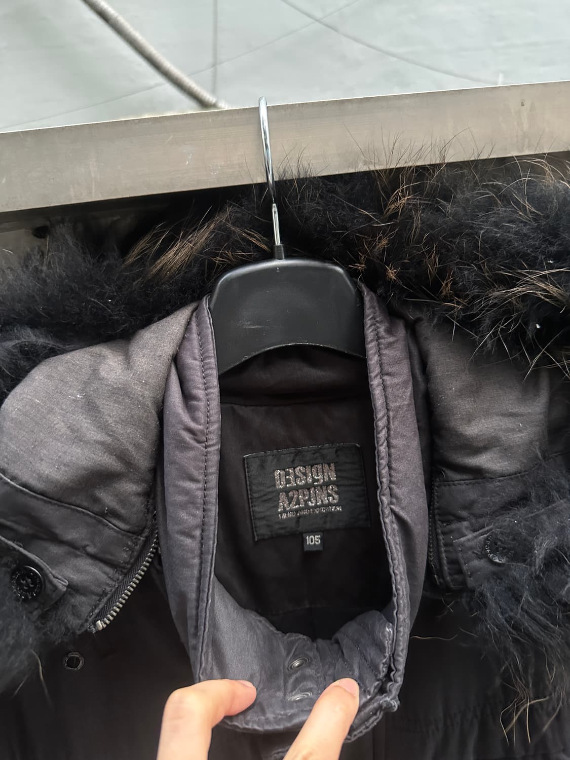 Vintage multi pocket fur hood jacket 상품이미지3