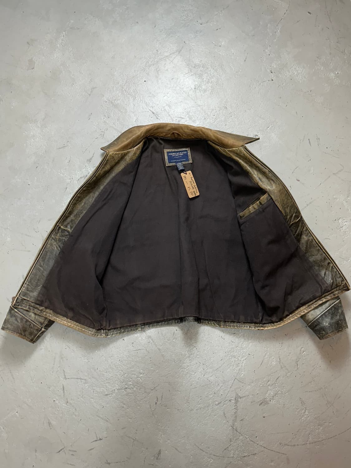 00's 디스 레더 자켓 빈티지 라이더 자켓 상품이미지6