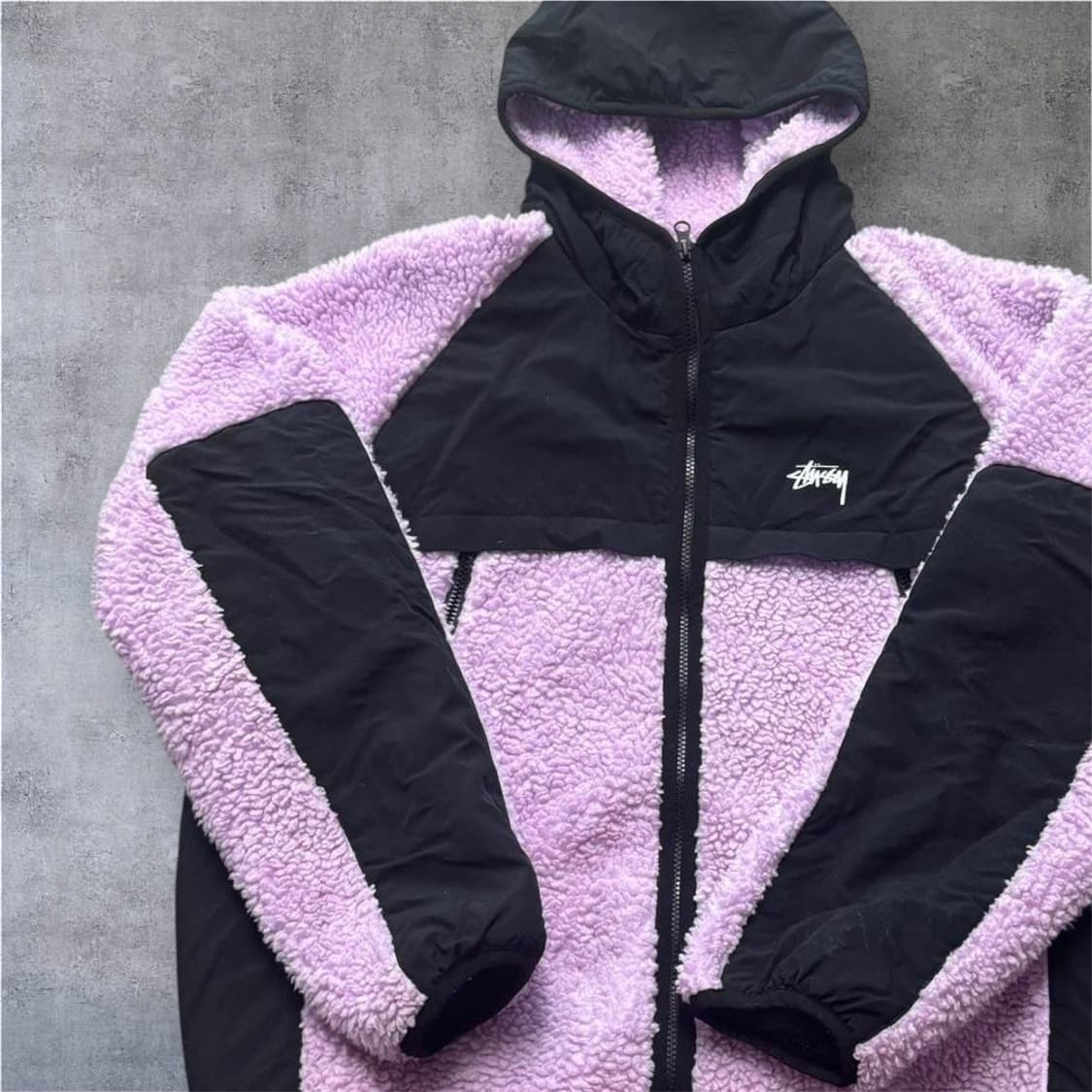 스투시 쉐르파 패널드 후드 자켓 라벤더 상품이미지2