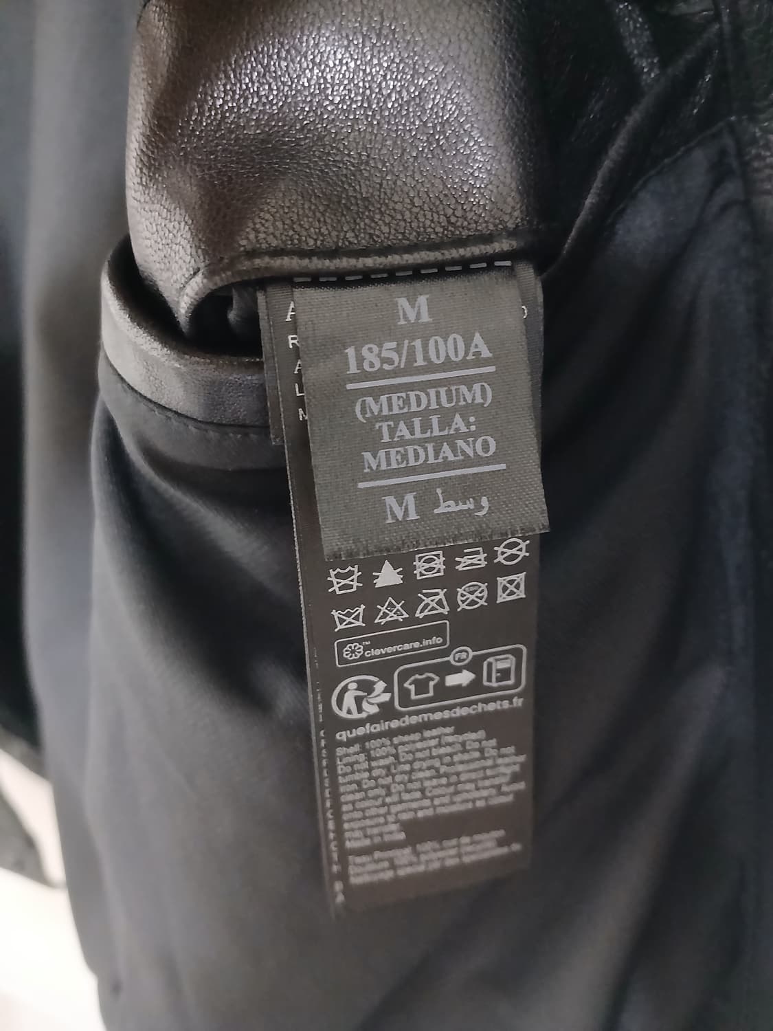 올세인츠 / 럭 Luck 램스킨 양가죽 슬림 레더자켓 블랙 / M  상품이미지4