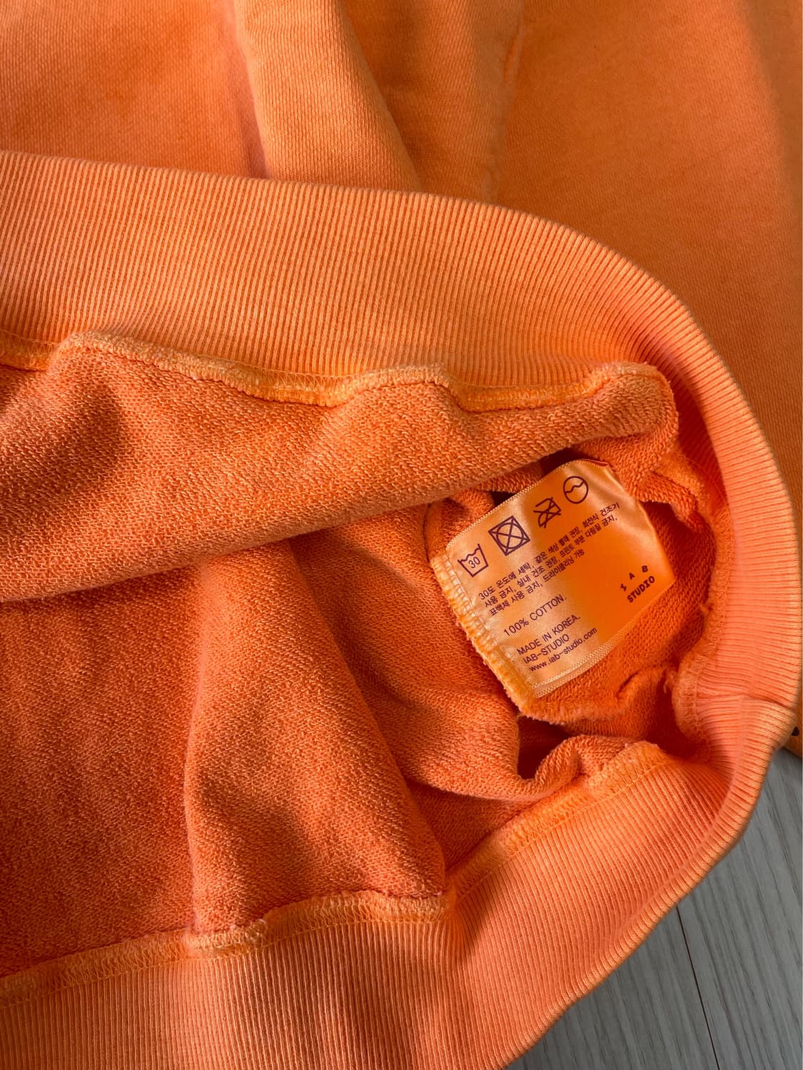 [새상품] 아이앱 스튜디오 피그먼트 후드 살몬 상품이미지6