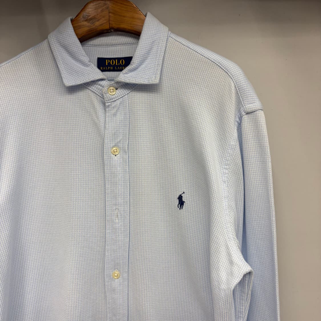 폴로 랄프 로렌 스카이블루 체크 셔츠 M 상품이미지2