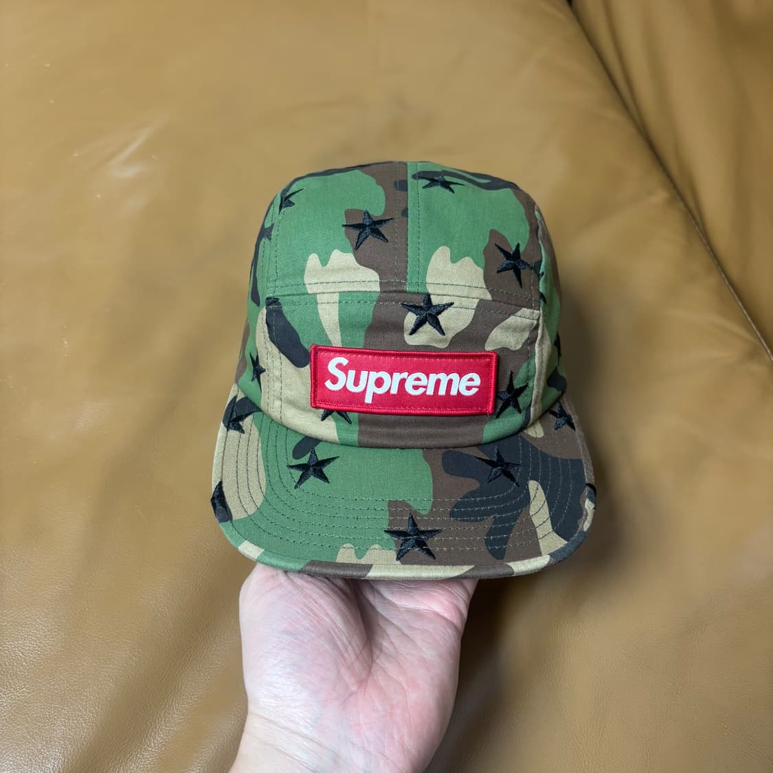 슈프림 캠프캡 모자 박스로고 밀리터리 카모 스타 상품이미지2