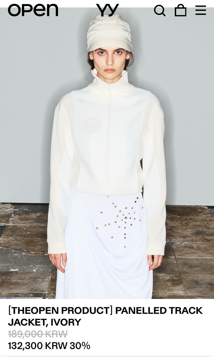 OPEN YY (구더오픈) 아이보리 트랙 자켓 상품이미지3